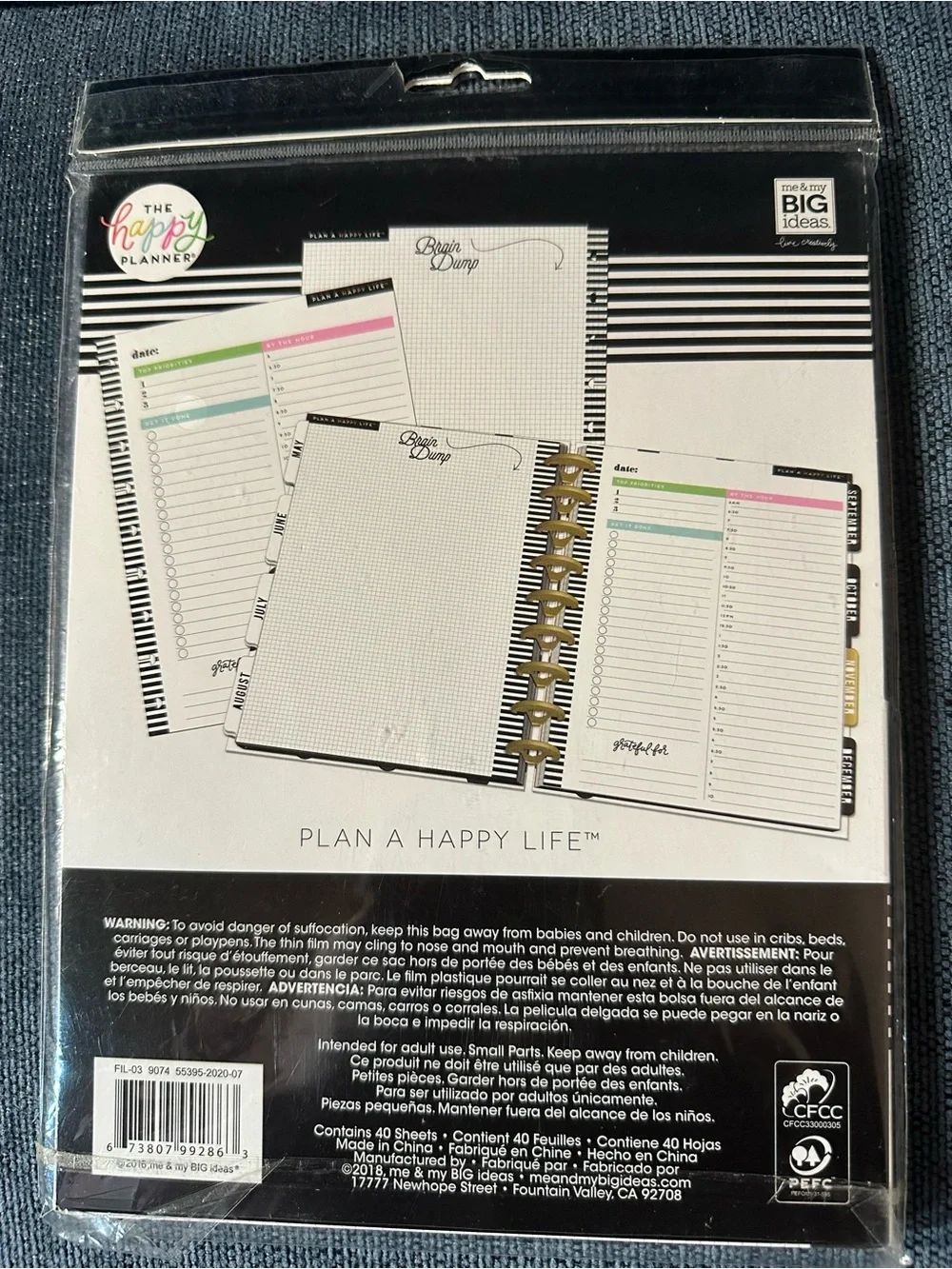 The Happy Planner Classic Fill Paper - Bright Energy & Top Priorities
